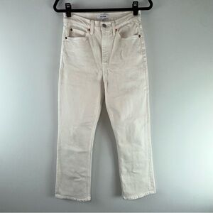 RE/DONE 70s Crop Boot Jeans in Vintage White Size 26
